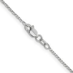 14K White Gold 0.95mm Twisted Box Chain