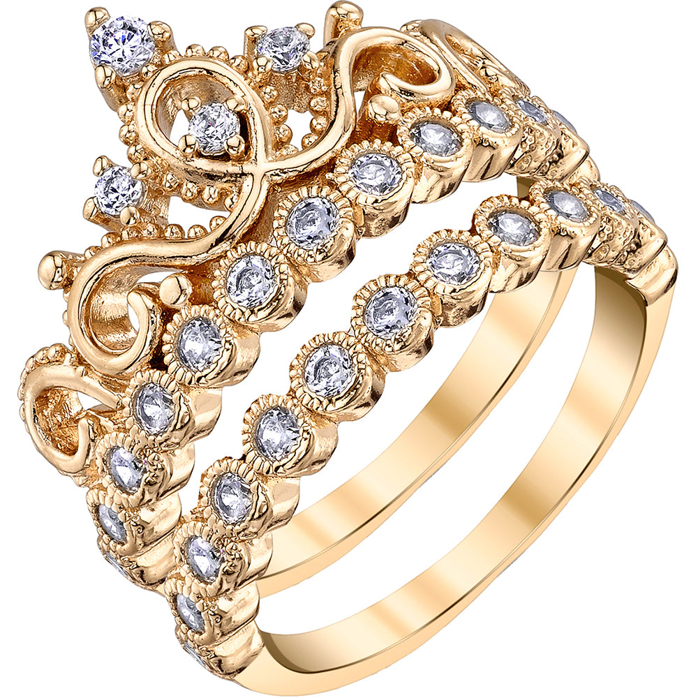 Silver Princess Crown Rings