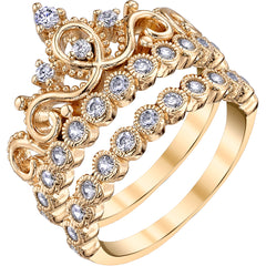 Silver Princess Crown Rings