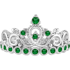 18K Gold Princess Crown Ring