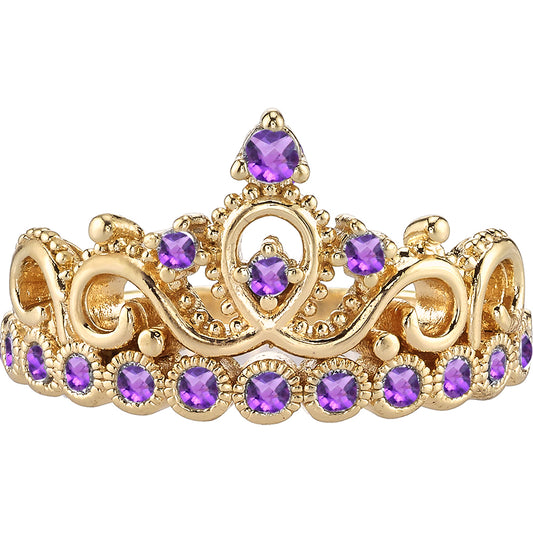 14K Gold Princess Crown Ring