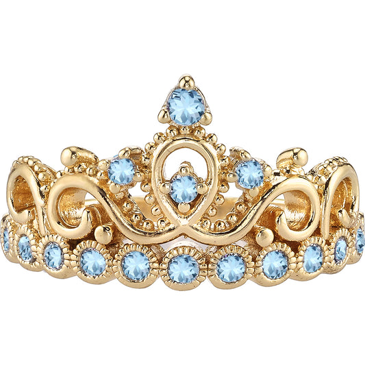 14K Gold Princess Crown Ring