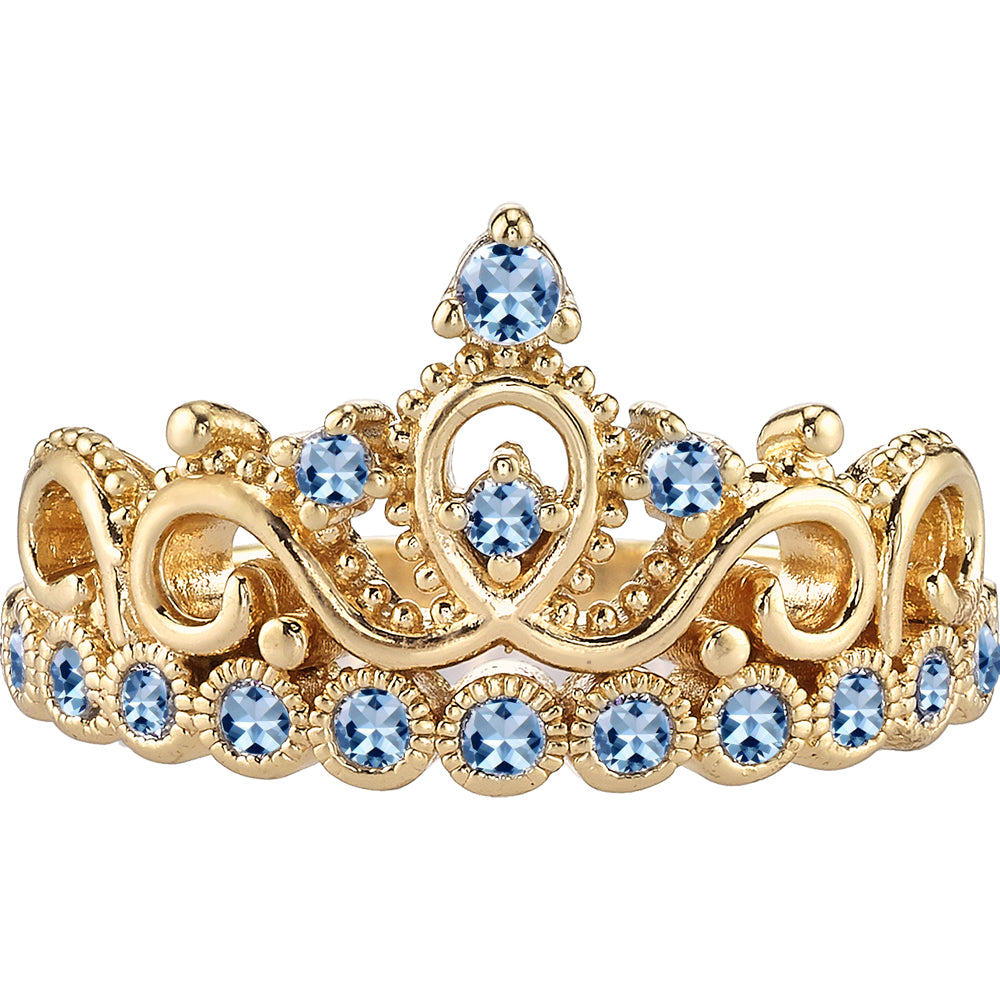 14K Gold Princess Crown Ring
