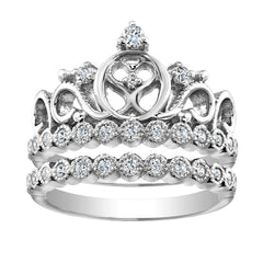925 Sterling Silver Tiara Crown Ring