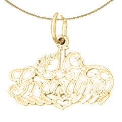 14K or 18K Gold #1 Grandma Pendant