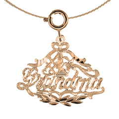 14K or 18K Gold #1 Grandma Pendant