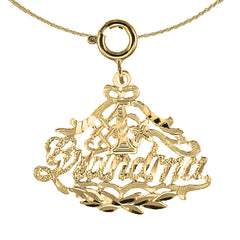 14K or 18K Gold #1 Grandma Pendant