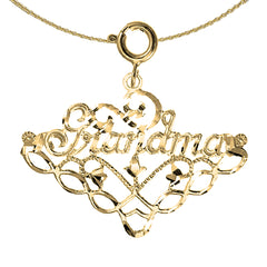 14K or 18K Gold Grandma Pendant