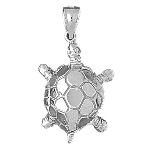 10K, 14K or 18K Gold Turtles Pendant