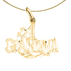 14K or 18K Gold #1 Grandma Pendant