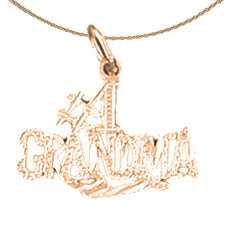 14K or 18K Gold #1 Grandma Pendant