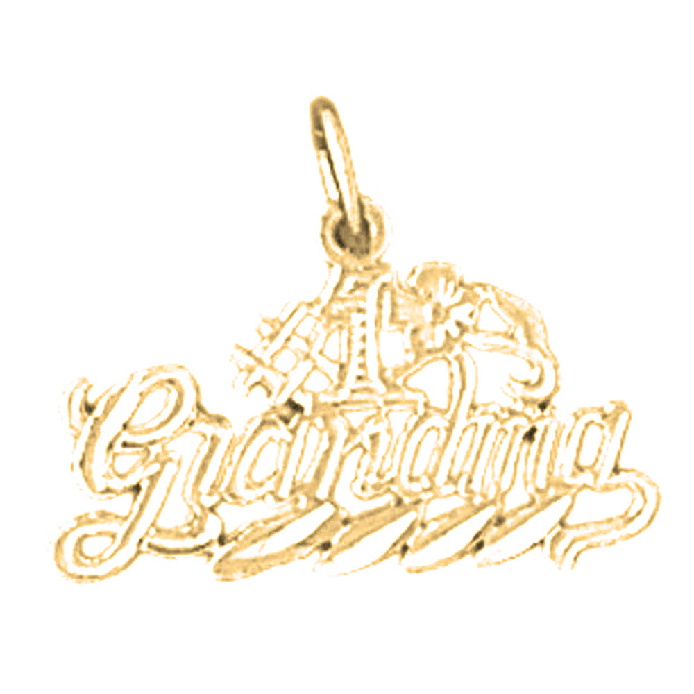 14K or 18K Gold #1 Grandma Pendant