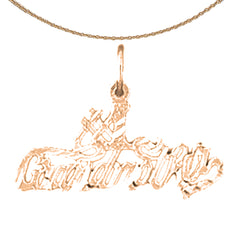 14K or 18K Gold #1 Grandmother Pendant