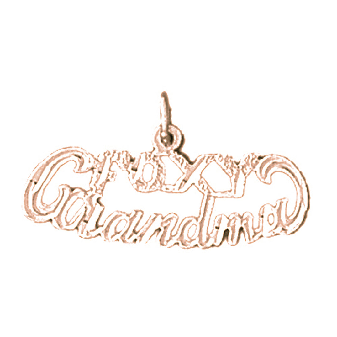 14K or 18K Gold Foxy Grandma Pendant