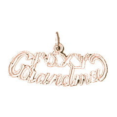 14K or 18K Gold Foxy Grandma Pendant