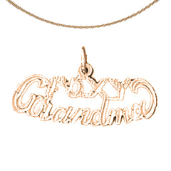 14K or 18K Gold Foxy Grandma Pendant