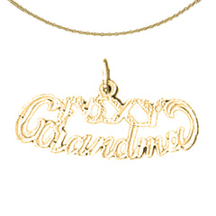 14K or 18K Gold Foxy Grandma Pendant