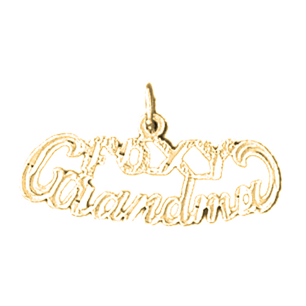 14K or 18K Gold Foxy Grandma Pendant