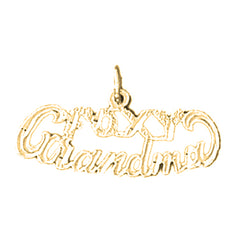 14K or 18K Gold Foxy Grandma Pendant