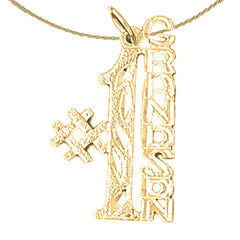 14K or 18K Gold #1 Grandson Pendant