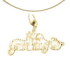 14K or 18K Gold #1 Grand Daughter Pendant