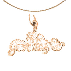 14K or 18K Gold #1 Grand Daughter Pendant