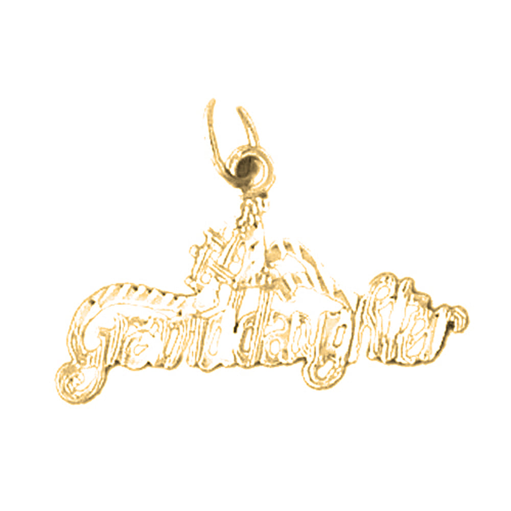 14K or 18K Gold #1 Grand Daughter Pendant