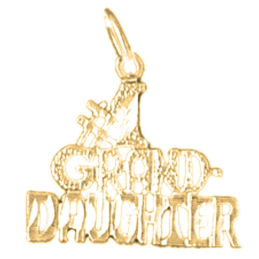 14K or 18K Gold #1 Granddaughter Pendant