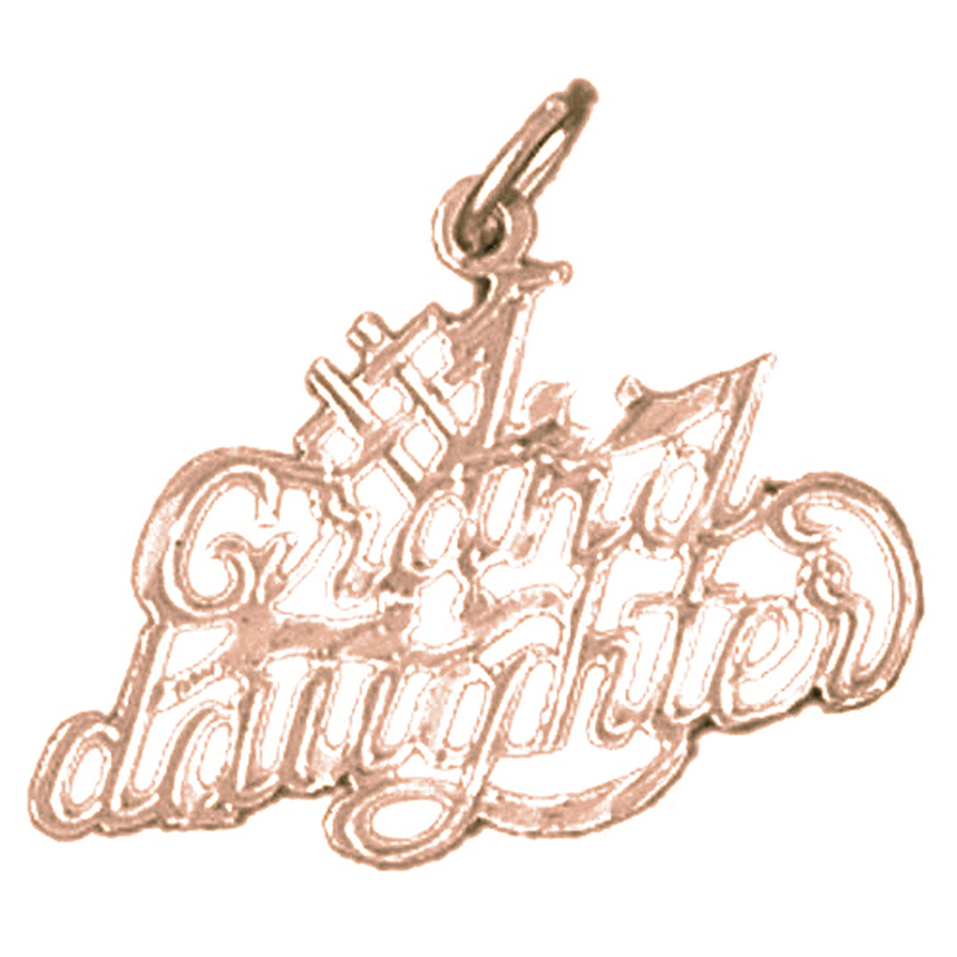 14K or 18K Gold #1 Grand Daughter Pendant