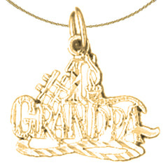 14K or 18K Gold #1 Grandpa Pendant