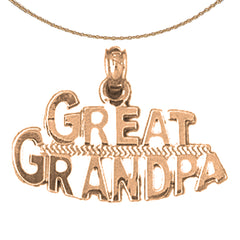 14K or 18K Gold Great Grandpa Pendant