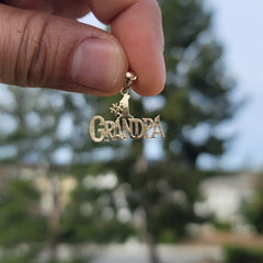 14K or 18K Gold #1 Grandpa Pendant