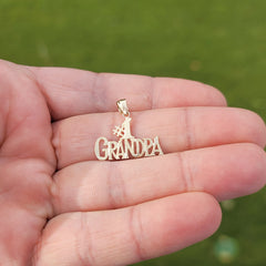 14K or 18K Gold #1 Grandpa Pendant