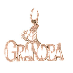 14K or 18K Gold #1 Grandpa Pendant