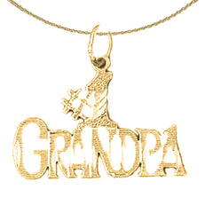 14K or 18K Gold #1 Grandpa Pendant