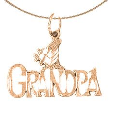 14K or 18K Gold #1 Grandpa Pendant