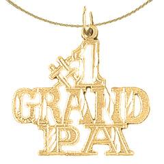 14K or 18K Gold #1 Grandpa Pendant