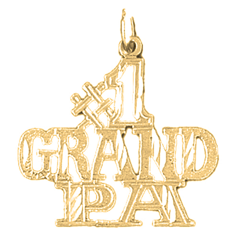 14K or 18K Gold #1 Grandpa Pendant