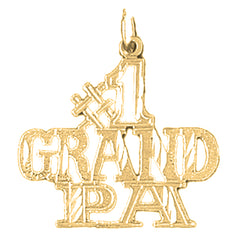 14K or 18K Gold #1 Grandpa Pendant