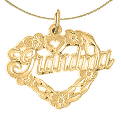 14K or 18K Gold Grandma Pendant