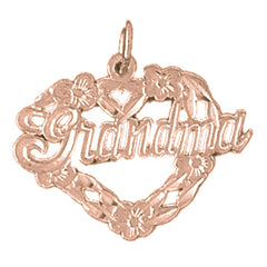 14K or 18K Gold Grandma Pendant