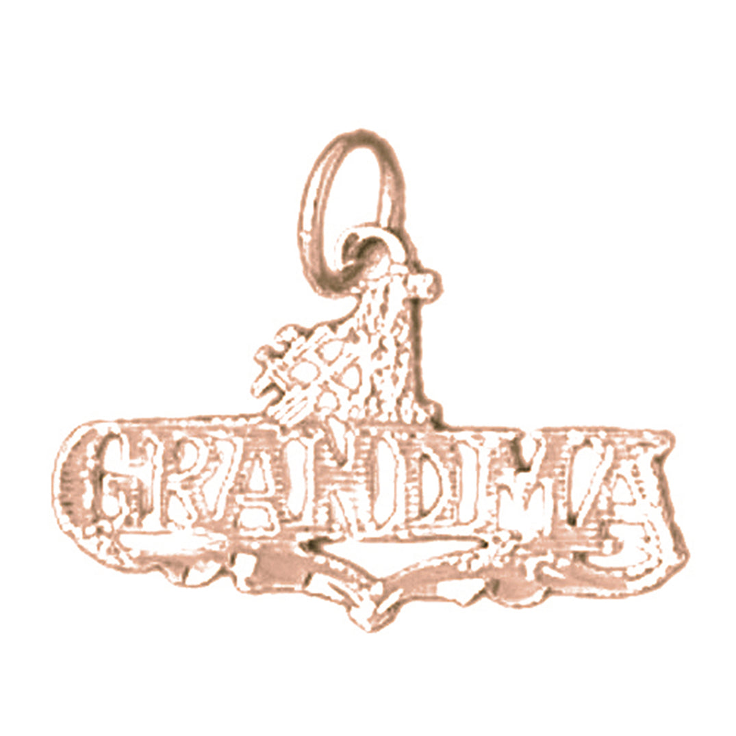 14K or 18K Gold #1 Grandma Pendant