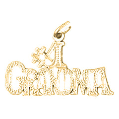 14K or 18K Gold #1 Grandma Pendant