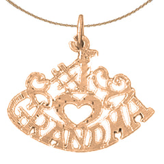 14K or 18K Gold #1 Grandma Pendant