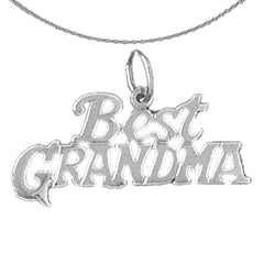 14K or 18K Gold Best Grandma Pendant