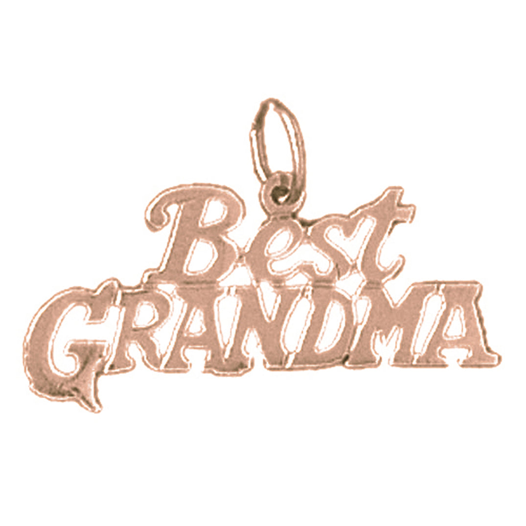 14K or 18K Gold Best Grandma Pendant