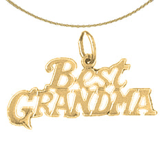 14K or 18K Gold Best Grandma Pendant