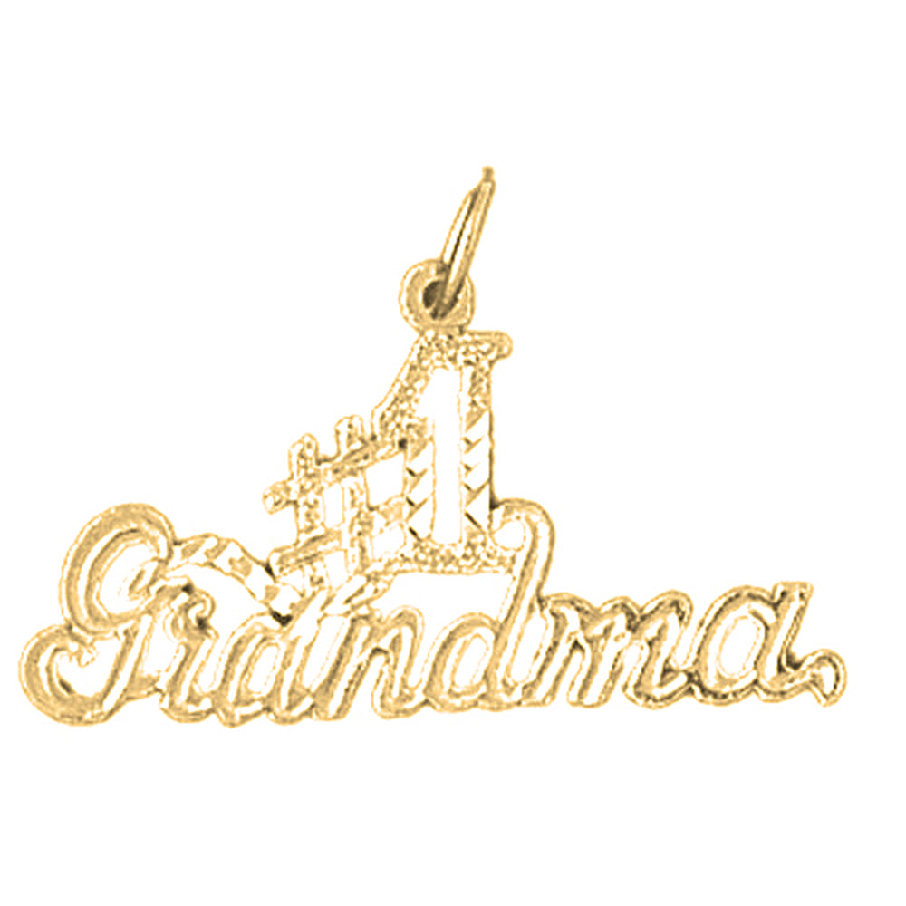 14K or 18K Gold #1 Grandma Pendant