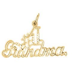 14K or 18K Gold #1 Grandma Pendant