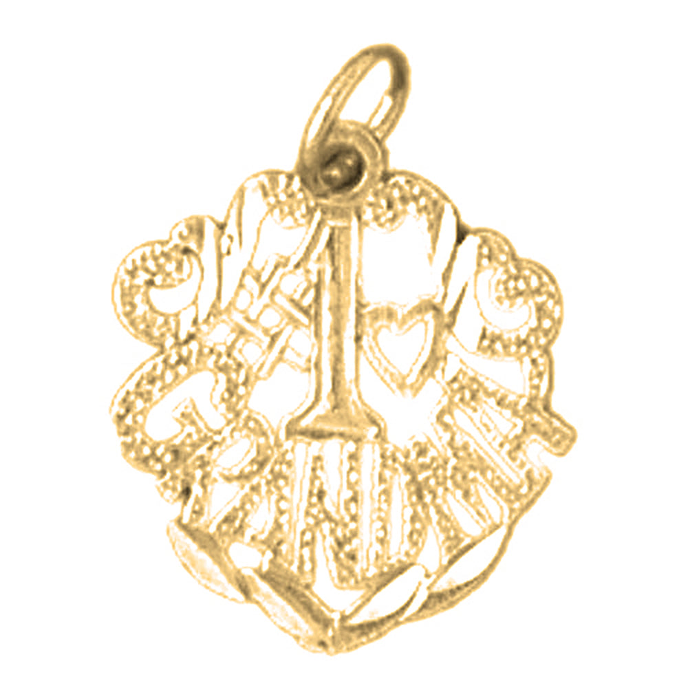 14K or 18K Gold #1 Grandma Pendant